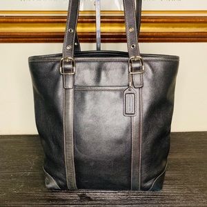 COACH Black Leather Hampton’s Tote Bag
